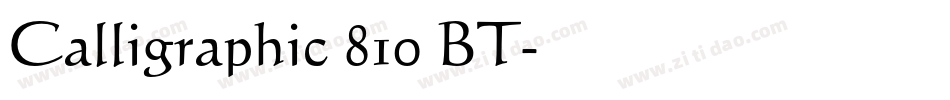 Calligraphic 810 BT字体转换